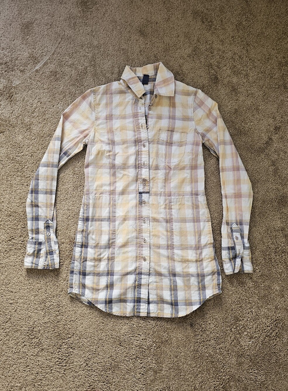 Free People pastel plaid tunic top